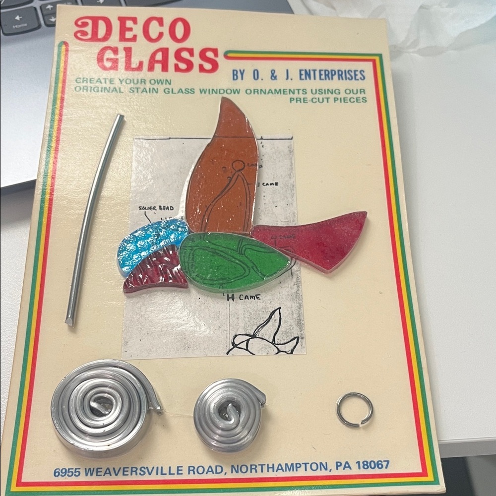 Deco Glass Stained Glass Flower Kit with Colored Glass Pieces